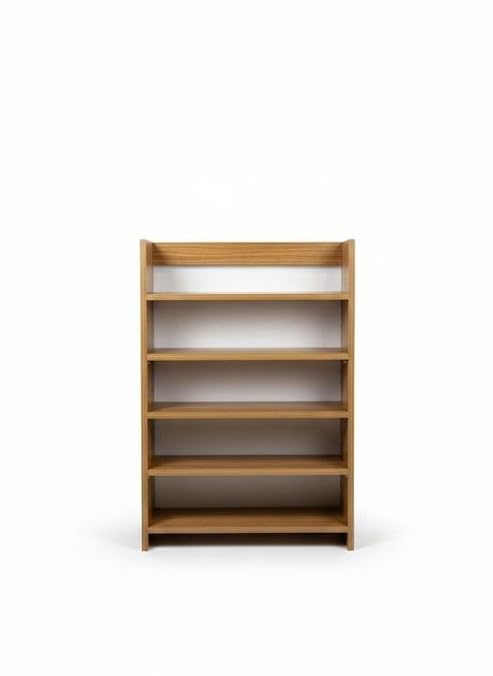 Premium Wooden 4-Tier Open Storage Shelf | Multipurpose Bookshelf for Home & Office | Engineered Wood Rack for Living Room, Bedroom, Study & Kitchen ((Brown))-image-48