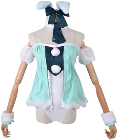 [milky time] ウィッグ付き 初音ミク コスプレ ハロウィン バニーガール 白うさぎ 詳細画像1