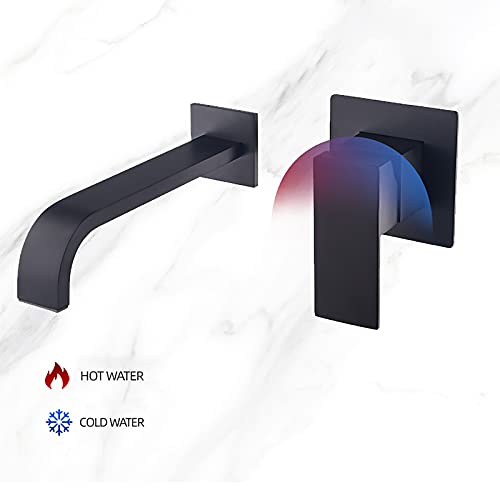 Basin tap mur mural à double commande eau chaude et froide - 2