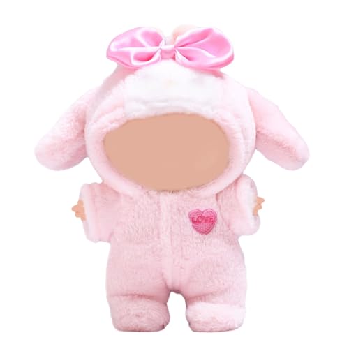 2025 New Clothes for 17cm Clothes Set for Doll, Keychain Accessories for Dolls, Faking Animal Style Outfit for 17cm Doll Jumpsuit (Pink)
