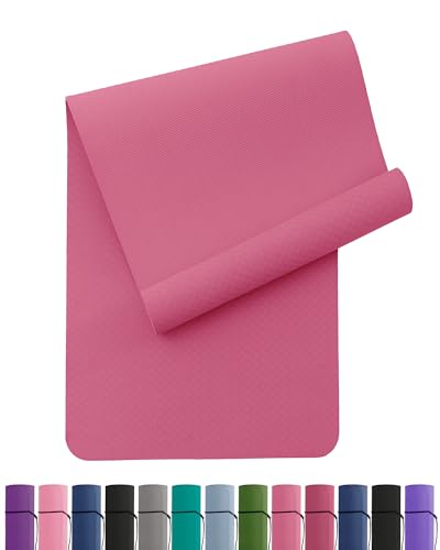 Yogamatte rutschfest und umweltfreundliche TPE Sportmatte mit Tragegurt...