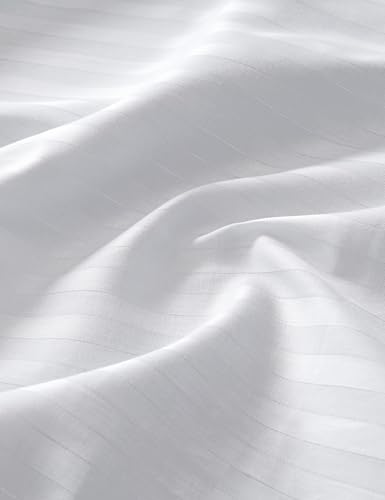 Image of Symbol Premium 100% Pure Cotton Soft Bedsheet for Double Bed - King Size (108x108 inches) with 2 Pillow Covers (27x17 inches) | 300 Threadcount