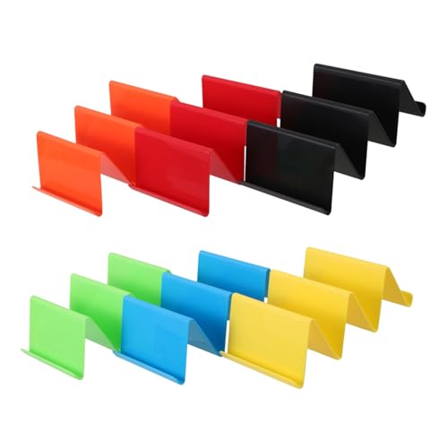 Cabilock 6pcs Taco Serving Tray Portable Plastic Taco Holder Stand for Parties Sturdy Design and Burritos Easy Cleaning for Outdoor Gatherings and Family Events
