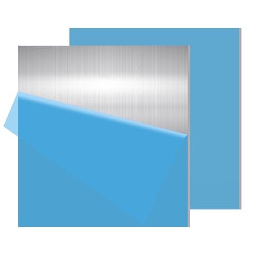 2PCS 6061 Aluminum Sheet Metal 1/16" x 8" x 10", Aluminum Plates Covered with Protective Film, Heat Treatable Aluminum Flat Bar for DIY Craft, Industry