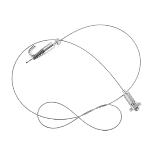 HOLIDYOYO Cuerda para Colgar Cuadros con Gancho Metálico Resistente para Marcos Pesados y Decoración de Pared Sistema de Suspensión con Cable Bloqueo Deslizante Kit Cuerda y Gancho Marinero