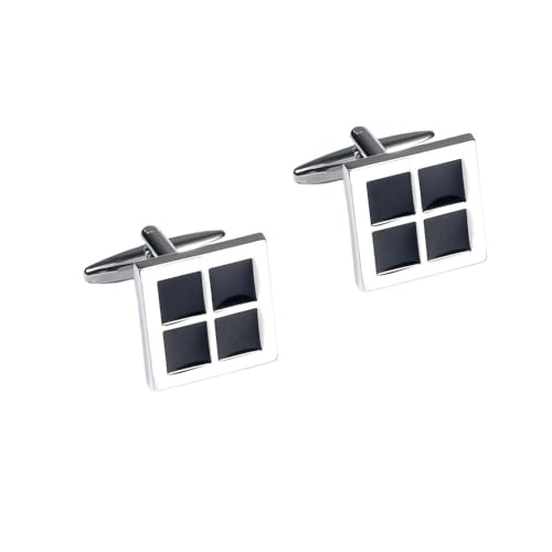 Square Three-color Copper Cufflinks Men's french Shirt Cuff Links