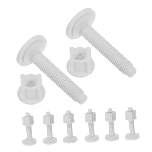 HOLIDYOYO 8 piezas Tornillos para Asiento de Inodoro de Alta Resistencia Bisagra con Tornillos de Plástico y Fijación Rápida para Reparación y Montaje Fácil