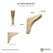 Ekena Millwork BKTW01X08X08OLRW Medium Olympic Wood Wood Brackets, 1 3/4