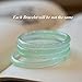 FitJinZun Natural Iced Green Chalcedony Bangle Bracelet for Women, Gradient 6mm Width Round Agate Chinese Lucky Jewelry Gift (56mm, Gradient Green)