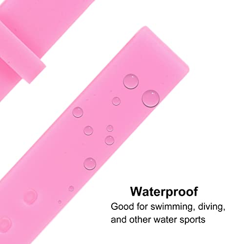 Uxcell Soft Rubber Watch Band 14Mm Width, Quick Release Replacement Silicone Watch Strap, Pink #TOP2
