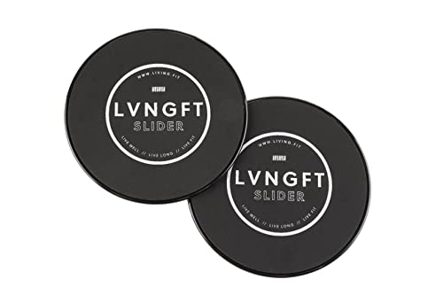 Living.fit Pair Of Black Exercise Sliders, Build A Strong Core And Abdominals, Use On Any Floors, Sold As A Pair #TOP1