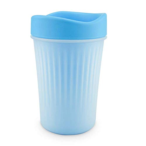 Petcabe Portable Dog Paw Cleaner Pet Cleaning Brush Cup Dog Foot Cleaner (New Large, Blue)