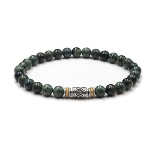 Pulsera de jade verde oscuro para hombre miniatura 1