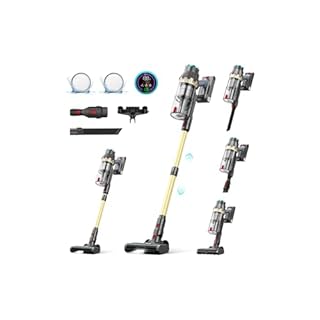 Linkifly XT1 Aspirapolvere Senza Fili Potente, 550W 48KPa Scopa Elettrica, Autonomia 60 Min, Display LED Touch, Batteria Rimovibile, Spazzola Anti-Groviglio, Ideale per Pavimenti e Peli di Animali