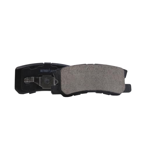 Image of Detroit Axle - Rear Ceramic Brake Pads w /Hardware Replacement for Chrysler 200 Sebring Dodge Avenger Caliber Jeep Patriot Compass Mitsubishi Endeavor Lancer Montero Outlander Sport - 4pc Set