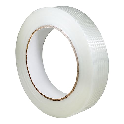 GGR Supplies Fil-810 Fiberglass Reinforced Heavy Duty Mono/Uni-Directional Filament Strapping Tape with Rubber Adhesive. 60 Yards (3, 1" (24mm) X 60 Yds)