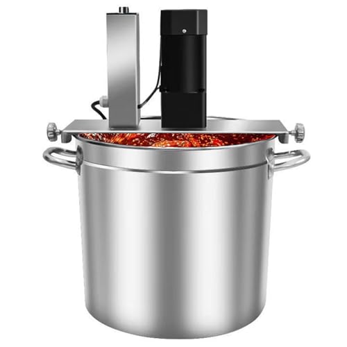 Amasadora, batidora de alimentos automática comercial con raspador de 4 cuchillas, velocidad ajustable para mermeladas, salsas, rellenos y condimentos para ollas calientes.