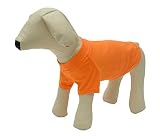 Lovelonglong 2019 Pet Clothing Dog Costumes Basic Blank T-Shirt Tee Shirts for Small Dogs Orange S