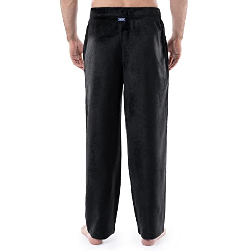Izod Men's Soft Fleece Lounge Sleep Pants, Black, Large #TOP1