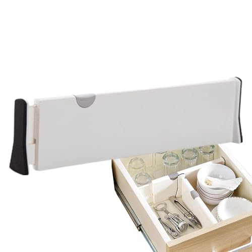 Organizador de cajones - Divisor separador para cajones ampliable escalable, elementos esenciales para la organización de cajones para baño, armario, cocina, dormitorio, sala de estudio
