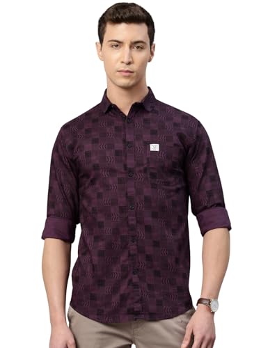 Image of Majestic Man Custom Abstract Printed Pure Cotton Slim Fit Casual Shirt