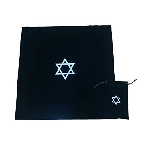 Kurop Apollon, Winter Altar, 12 Constellations Tarot Card Cloth Tablecloth Astrology Tarot Divination Card Tablecloth Tapestry (Hexagram Tablecloth & Pouch)