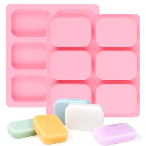 SJ Silicone Soap Molds 6 Cavity Rounded Rectangle