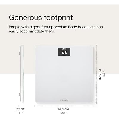 Withings Body - Digital Wi-Fi Smart Scale with Automatic Smartphone App Sync, BMI, Multi-User Friendly, with Pregnancy Tracker & Baby Mode