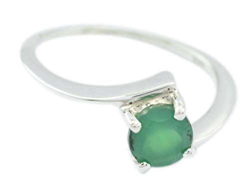 Bague en argent sterling 925 avec pierre vert clair RIYO par Hasard