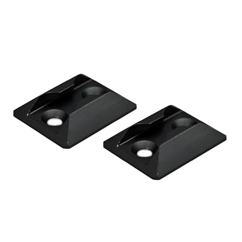 VanEssential Venture L-Track Single Stud Mount Black - 2 Pack