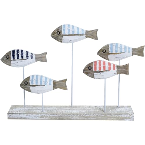 Poisson en bois massif sculpté déco méditerranéenne maison