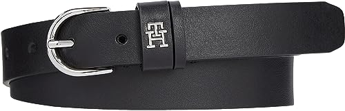 Tommy Hilfiger Damen Gürtel Timeless 2.5 cm Ledergürtel, Schwarz (Black),...