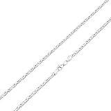 2,2mm Königskette aus 925/- Sterling Silber - Massives 925 Sterling Silber mit 925 Silber Stempel