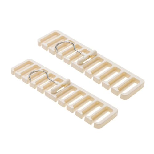 SMASOLO Colgador de Cinturones y Bufandas Multifuncional para Armario Soporte de Pared Blanco 2 Unidades Organizador de Corbatas y Accesorios para Dormitorio y Hogar