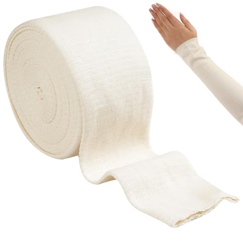 Fascia elastica per tubi 6,5 cm x 5 m, fasciatura a compressione, per braccia grandi, piccole ginocchia