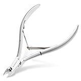 Makartt Cuticle Nipper, Full Jaw Sharp Nail Trimmer Cutter for Care & Prep, Manicure Kit for Home and Salon Use (Silver, Pack of 1)