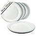 100 platos desechables de caña de azúcar redondos de 26 cm blancos. En 4 paquetes de 25 platos papel desechables extrafuertes, Para camping, picnic, fiestas, barbacoas, cumpleaños