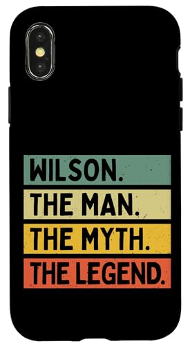 Wilson The Man The Myth The Legend �ʔ������� �J�X�^�}�C�Y�� �X�}�z�P�[�X iPhone X/XS �p
