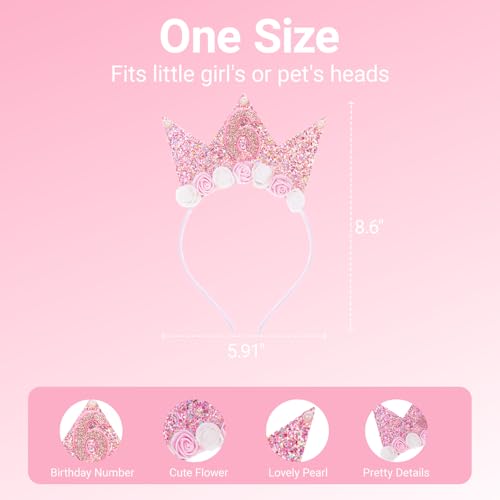 Birthday Tiara Crown with Sash for Party Decorations