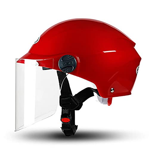 JATIBOSH Attache Fermement Vintage Casque Portable Et Sûre Cyclomoteur Casque, RéTro Demi Casque Boucle De Sécurité À Prise Rapide Casque Moto, pour Adapté Aux Motos ÉLectriques ECE Certifiés