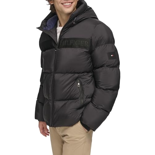 Tommy Hilfiger Men's Ghost Logo Print Puffer Jacket3