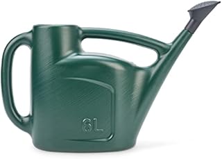 SA Products 6L Watering Can - Includes Detachable Sprinkler Rose Head - Strong, Light Plastic Water Pitcher For Gardening - Large Garden Tool for Indoor & Outdoor Potted Greens, Hanging Plants - Green