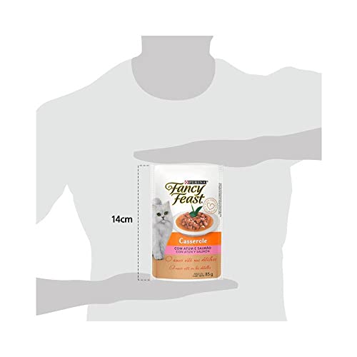 Purina Fancy Feast Nestlé Purina Fancy Feast Ração Úmida Para Gatos Casserole Atum & Salmão 85G