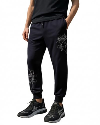 Image of Bewakoof Official Naruto Merchandise Men's Graphic Printed Super Loose Joggers