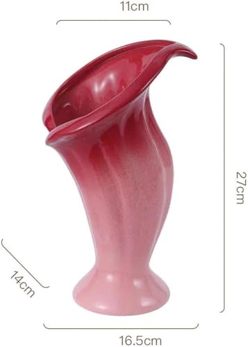 Vase en céramique orange pour fleur séchée et pot de fleur intérieur