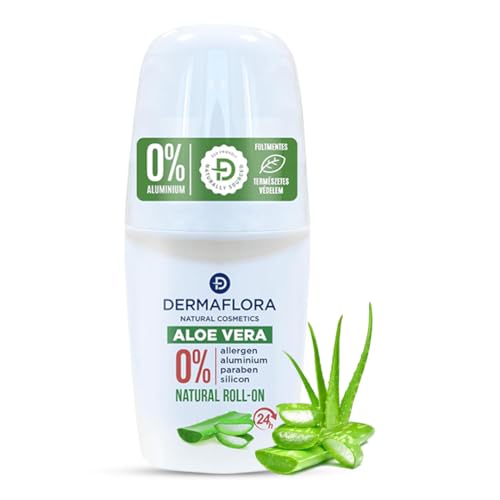 Dermaflora Aloe Vera Roll On Deodorant – 50ml | Natural Roll On Deodorant for Men & Women | Gentle, Alcohol-Free Formula for Sensitive Skin with Long-Lasting Odor Protection