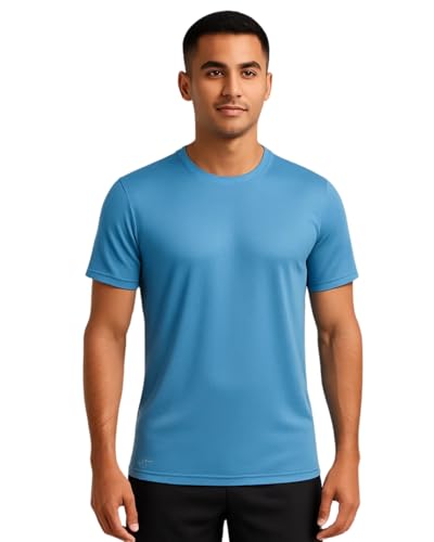 Image of Hangout Hub Men's Plain Tshirt | Solid |Dry Fit|| 100% Polyester 140 GSM |Regular Fit Tees |Teegar| Round Neck | Half Sleeves |Tshirts Pack of 1