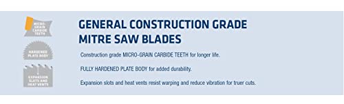 Image of Century Drill & Tool 13292 Circular Saw Blade Set, 10 inch, 40T & 60T | Set includes 40T combination blade and 60T, General construction grade miter saw blade