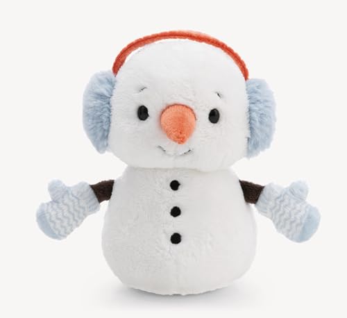 Plüschfigur Schneemann 15cm - weiß - Weiches NICI Plüschschneemann – Flauschige Stofffigur zum Kuscheln & Spielen – tolle Geschenkidee für Kinder & Erwachsene | 62410