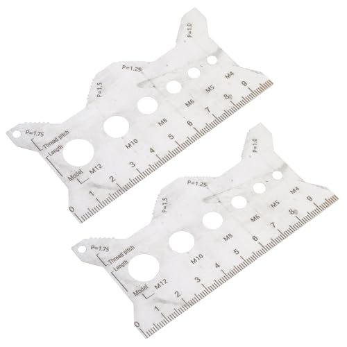 Strumento Professionale Per Macchinisti Misuratore Passi Della Filettatura Righello A Doppia Lingua Strumento Misurazione Precisa Del Filo Tecnici